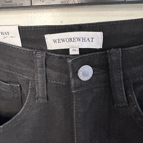 New womans wewotewhat black high rise skinny zip hem jeans size 24 - Picture 4 of 9